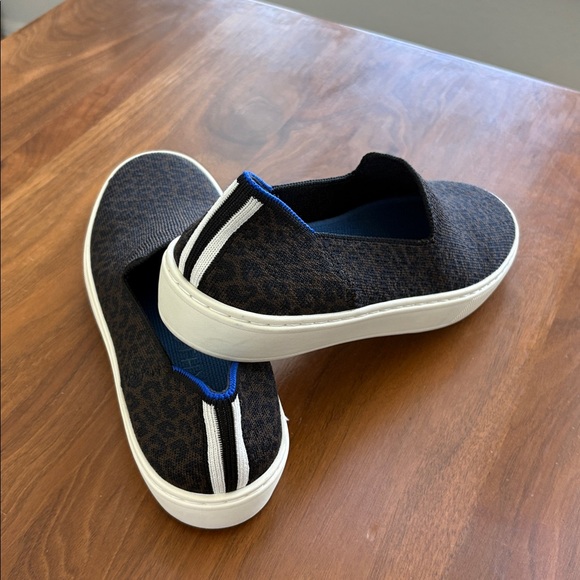 Rothy's The Sneaker Espresso Spot Cheetah Leopard Print Slip On Loafers Size 5.5 - Picture 8 of 9